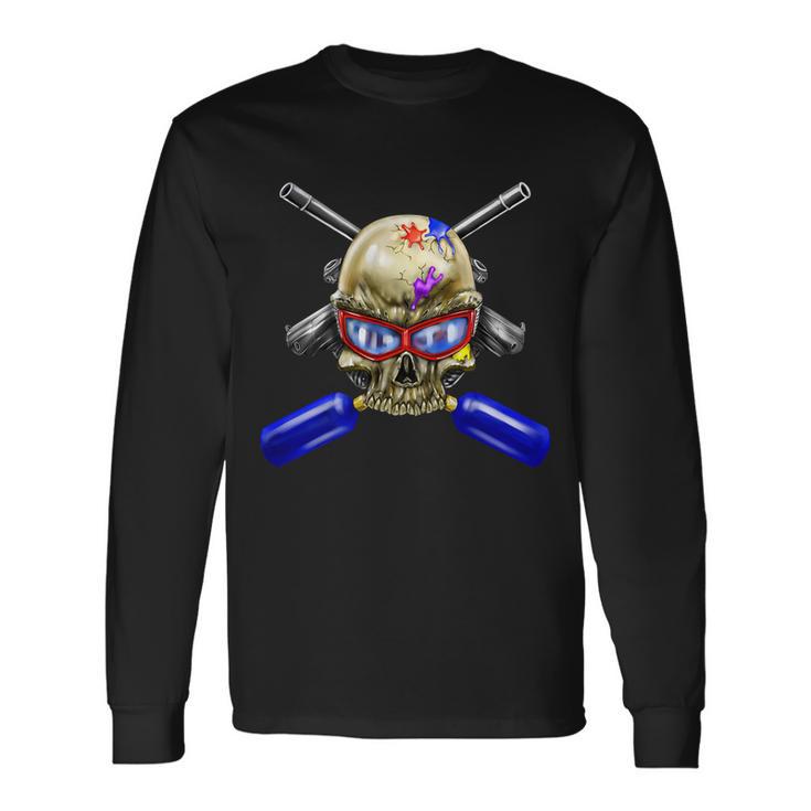 Paintball Skull Long Sleeve T-Shirt