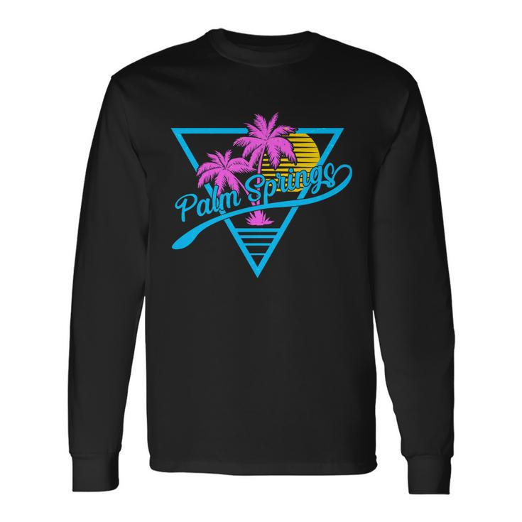 Palm Springs Retro 80S Neon Long Sleeve T-Shirt