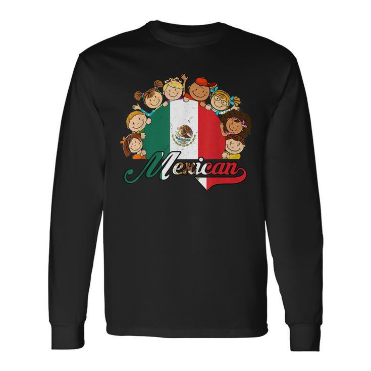 Hispanic Heritage Month Mexico Pride Mexican Flag Men Women Long Sleeve T-Shirt T-shirt Graphic Print