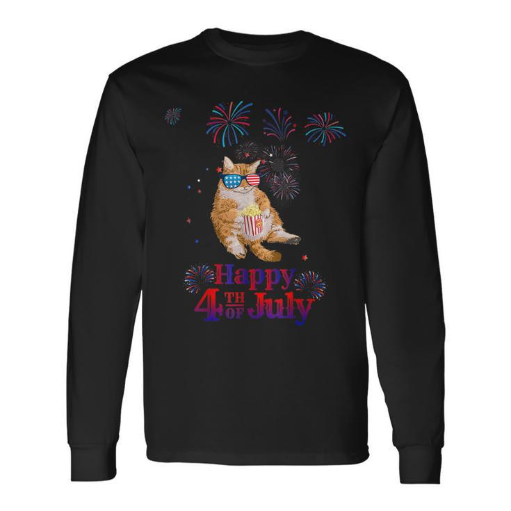 Patriotic Cat Happy 4Th Of July Long Sleeve T-Shirt Gifts ideas