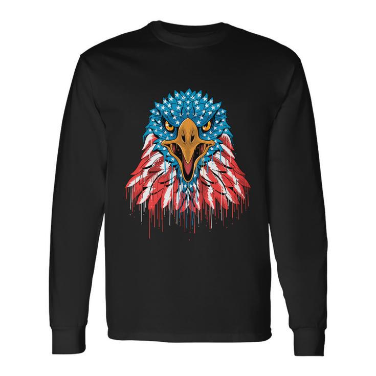 Patriotic Eagle Mullet Usa American Flag 4Th Of July Long Sleeve T-Shirt