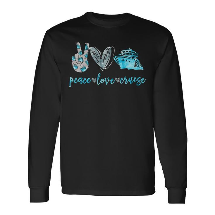 Peace Love Cruise Hippie Cruising Long Sleeve T-Shirt