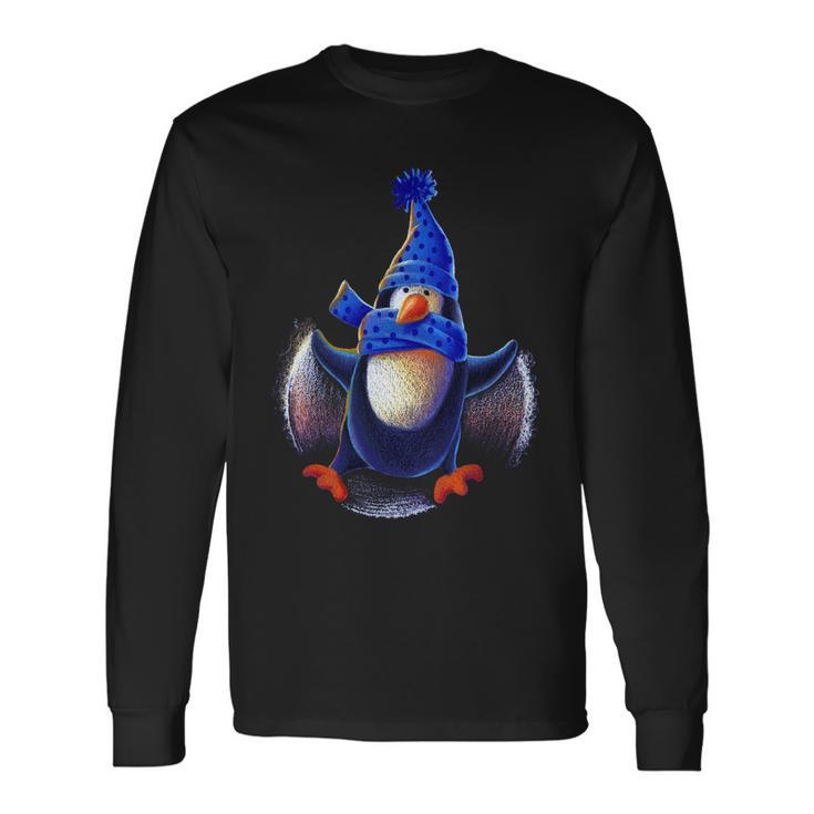 Penguin Snow Angel Tshirt Long Sleeve T-Shirt