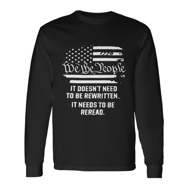 We The People 1776 4Th Of July Patriotic Shirt American Flag Independence Day Long Sleeve T-Shirt