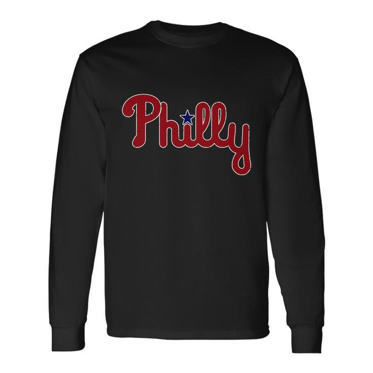 Philadelphia Baseball Philly Pa Retro Tshirt Long Sleeve T-Shirt