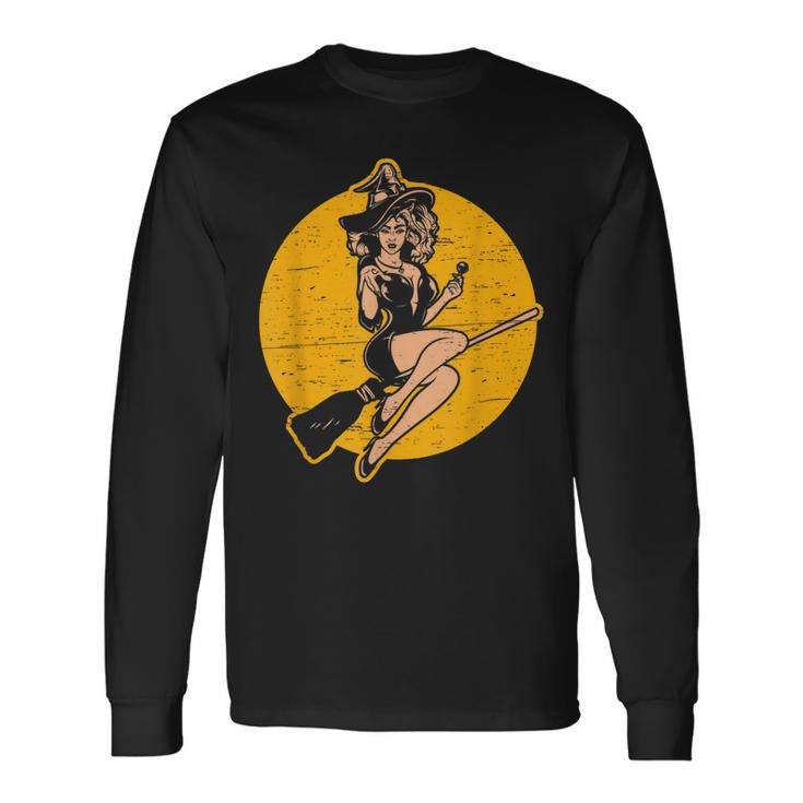 Vintage Pin Up Girl Long Sleeve T-Shirt | Seseable UK