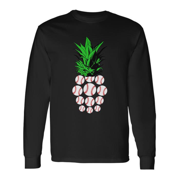 Pineapple Baseball Tshirt Long Sleeve T-Shirt Gifts ideas