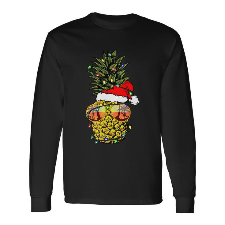 Pineapple Christmas Tree Or Christmas In July Pineapple Cool Long Sleeve T-Shirt