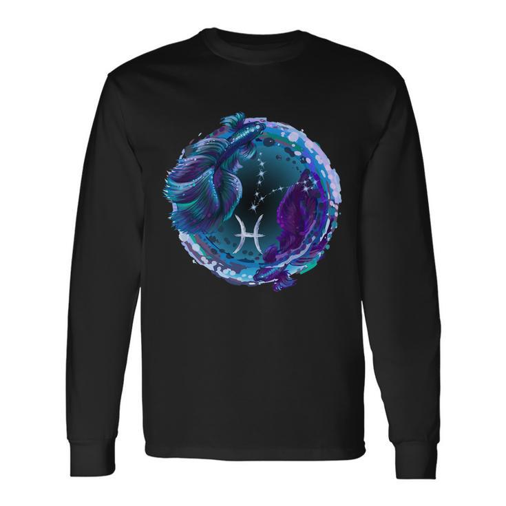 Pisces Zodiac Sign V2 Long Sleeve T-Shirt