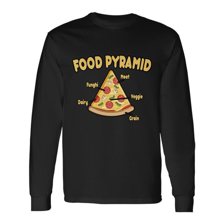 Pizza Food Pyramid Long Sleeve T-Shirt