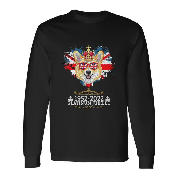 Platinum Jubilee 2022 Union Jack For 4Th Of July Jubilee Corgi Long Sleeve T-Shirt Gifts ideas