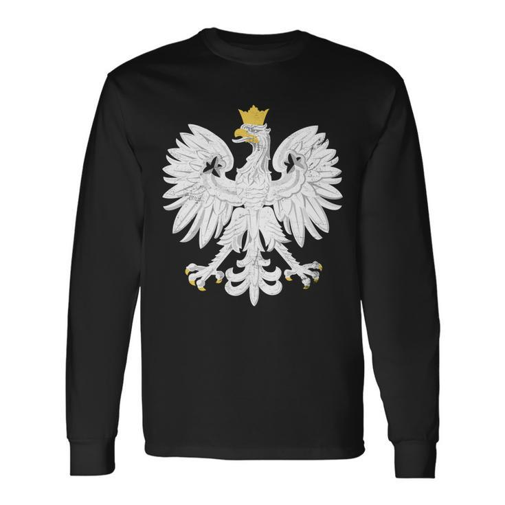 Poland Pride Vintage Eagle Tshirt Long Sleeve T-Shirt