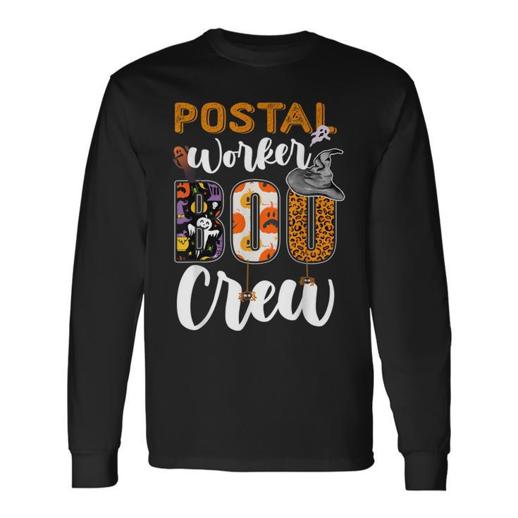 Postal Worker Boo Crew Halloween Technician Matching Long Sleeve T-Shirt Gifts ideas
