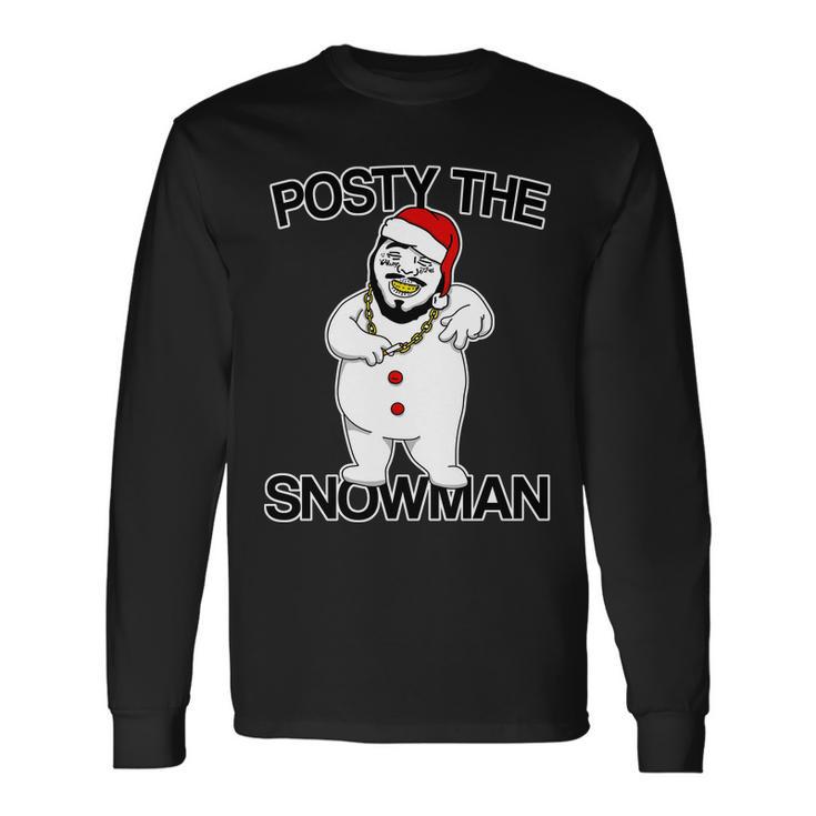 Posty The Snowman Tshirt Long Sleeve T-Shirt