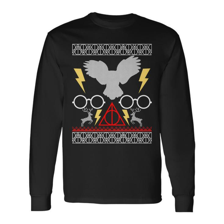 Potter Ugly Christmas Sweater Lighting Long Sleeve T-Shirt Gifts ideas