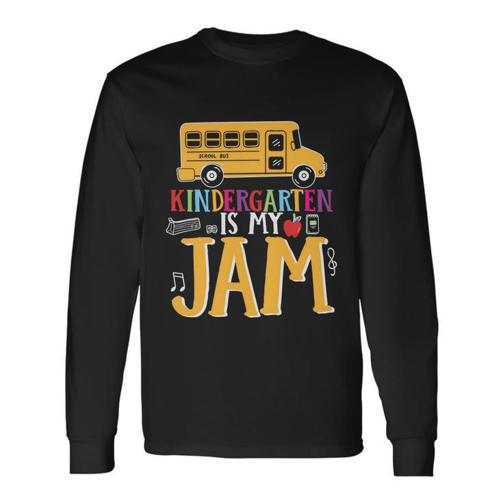 Prek Is My Jam Back To School Graphic Plus Size Shirt For Student Teacher Long Sleeve T-Shirt