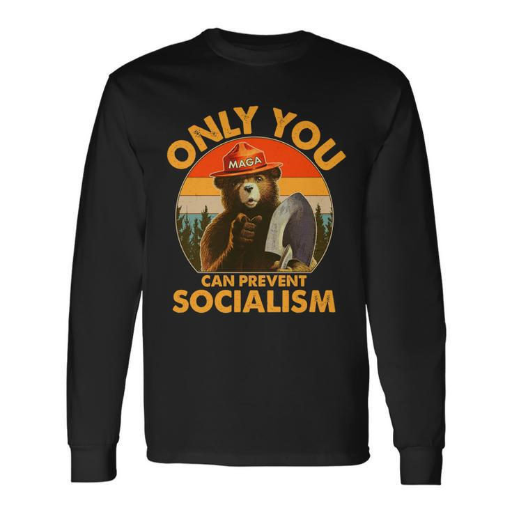 Only You Can Prevent Socialism Vintage Tshirt Long Sleeve T-Shirt Gifts ideas