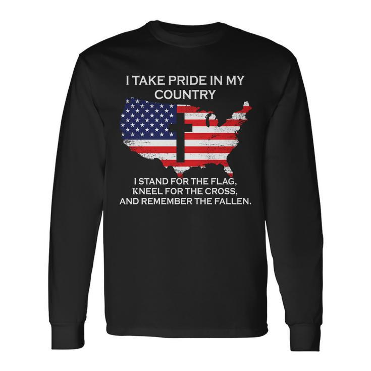 I Take Pride In My Country Usa Long Sleeve T-Shirt