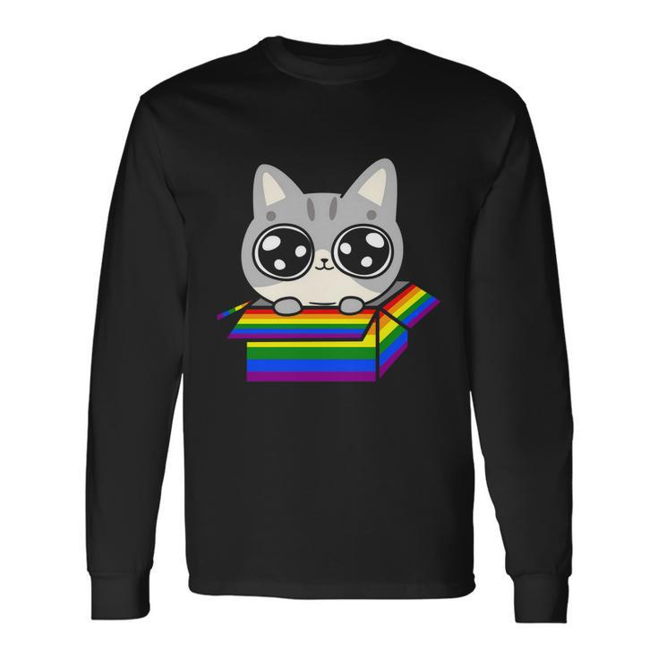 Pride Month Gay Cat In The Lgbt Long Sleeve T-Shirt