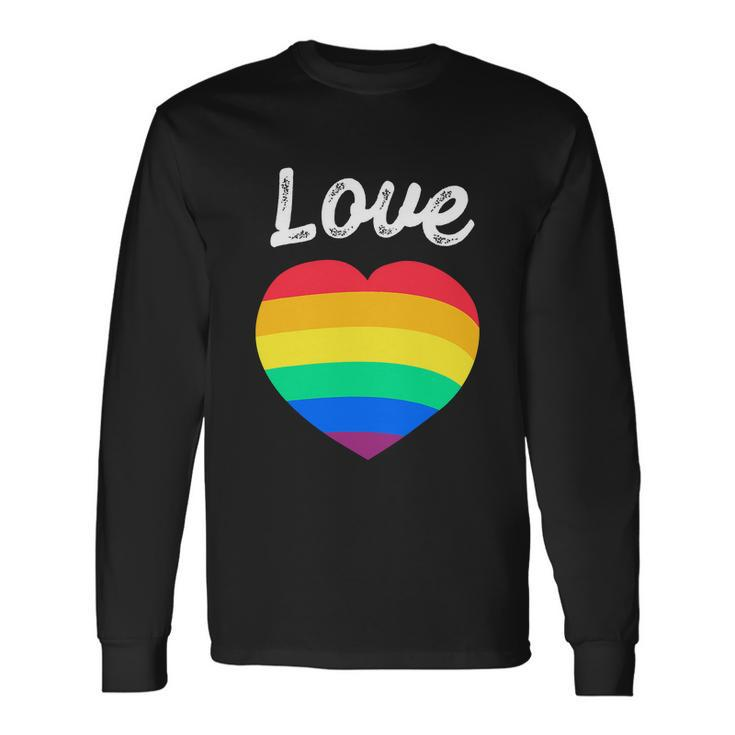 Pride Month Rainbow Heart Gay And Lgbt Long Sleeve T-Shirt