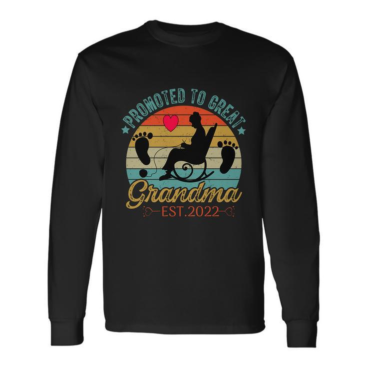 Promoted To Great Grandma Est Long Sleeve T-Shirt