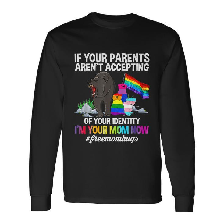 Proud Mama Bear Lgbt Gay Pride Lgbtq Free Mom Hugs Long Sleeve T-Shirt