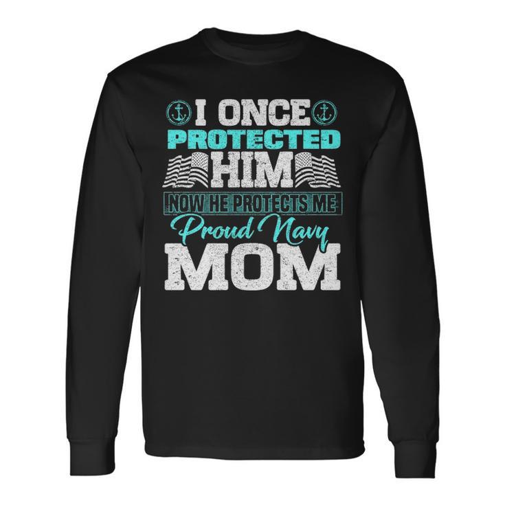 Proud Navy Mom V3 Long Sleeve T-Shirt