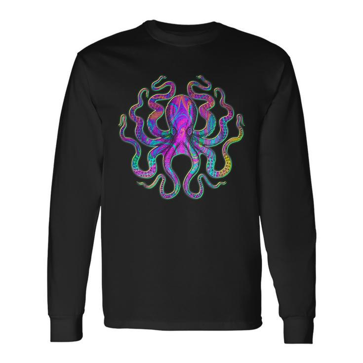 Psychedelic Octopus Tshirt Long Sleeve T-Shirt