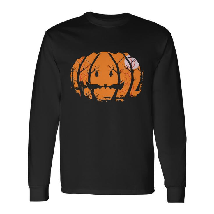 Pumpkin Bat Halloween Quote Long Sleeve T-Shirt