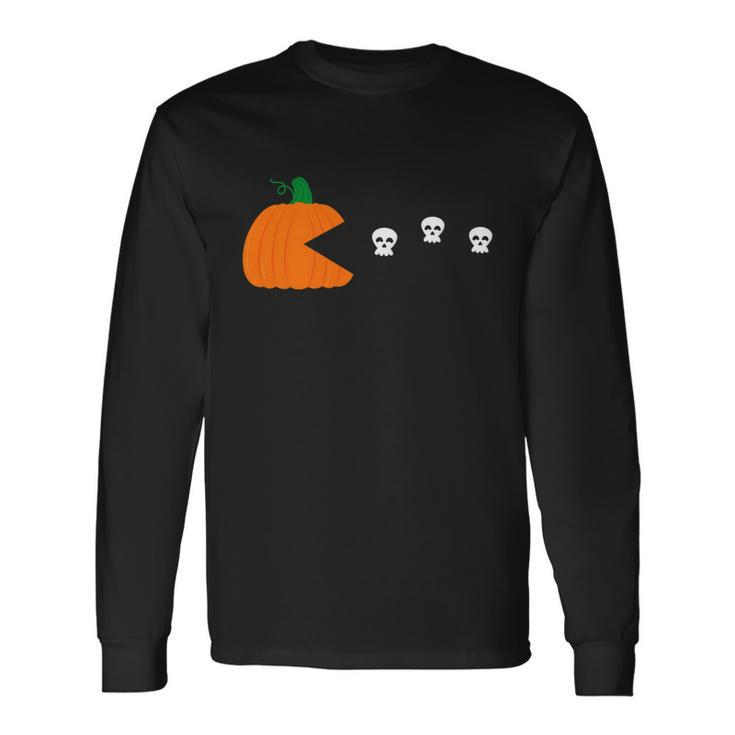 Pumpkin Ghost Boo Halloween Quote V2 Long Sleeve T-Shirt