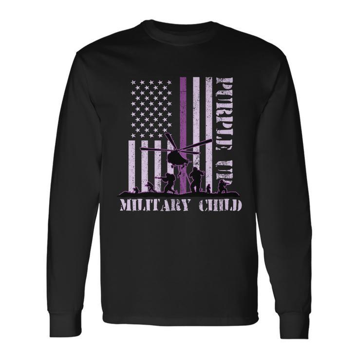 Purple Up Military Child Tshirt Long Sleeve T-Shirt Gifts ideas