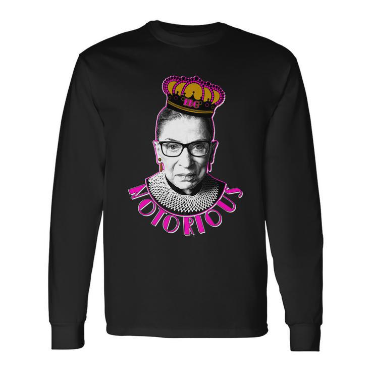 Queen Notorious Rbg Ruth Bader Ginsburg Tribute Long Sleeve T-Shirt
