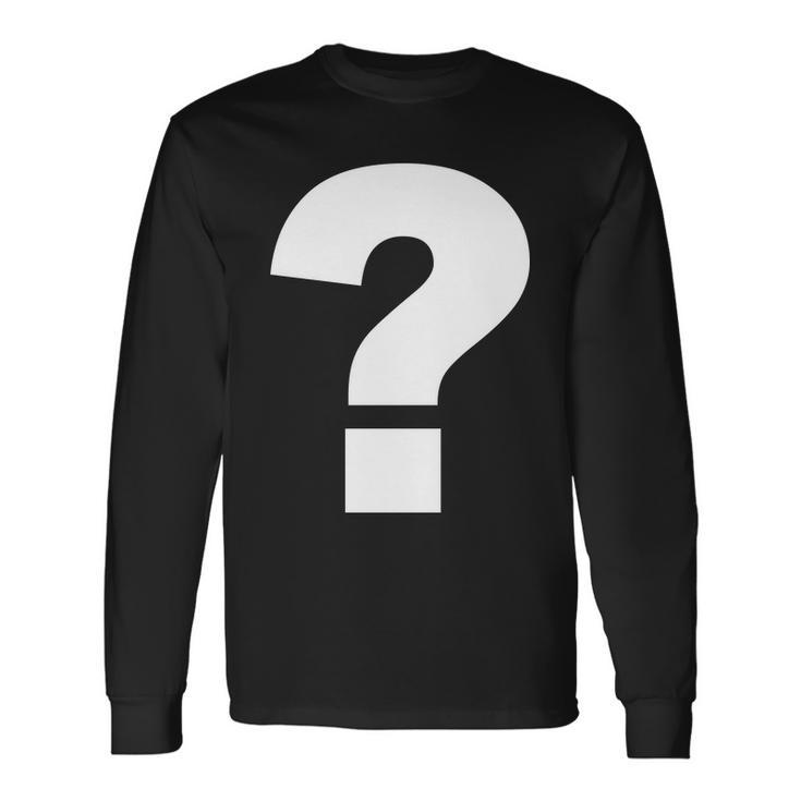 Question Mark Logo Tshirt Long Sleeve T-Shirt