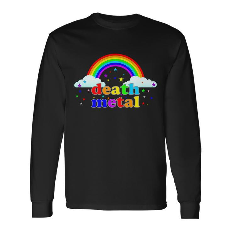 Rainbow Death Metal Logo Long Sleeve T-Shirt