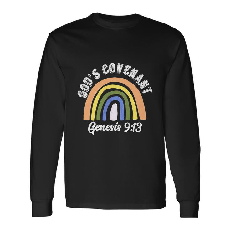 Rainbow Gods Covenant Bible Christian Lover Long Sleeve T-Shirt