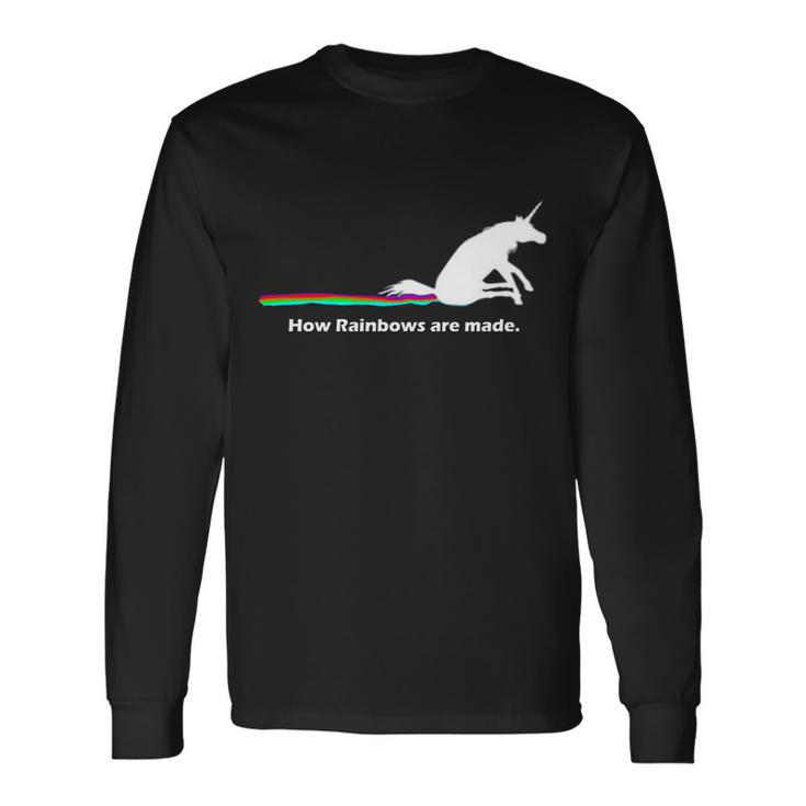 How Rainbows Are Made Unicorn Tshirt Long Sleeve T-Shirt