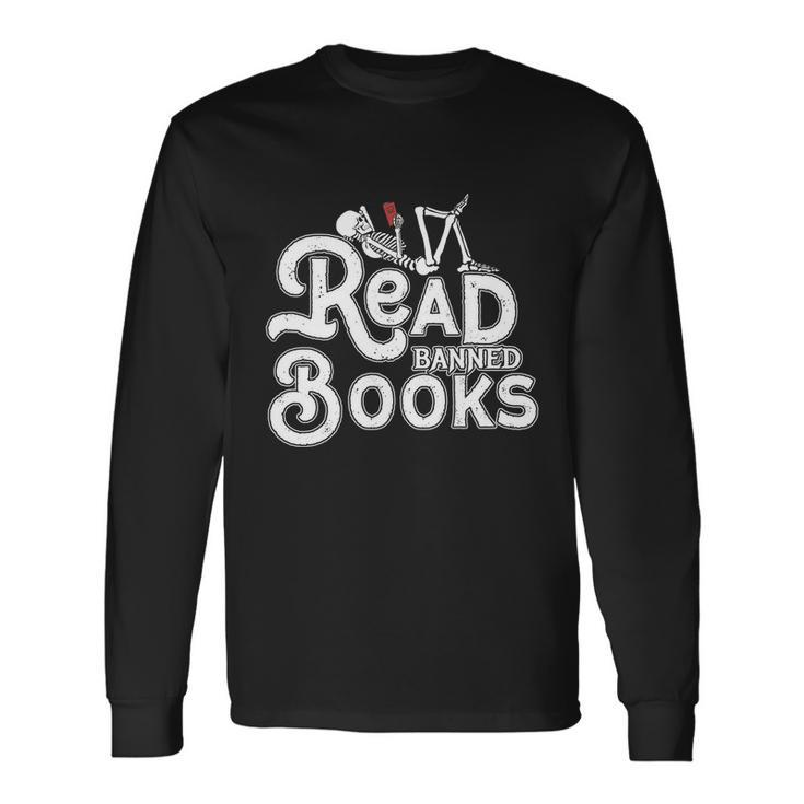 I Read Banned Books Shirt Reading Bookworm Long Sleeve T-Shirt