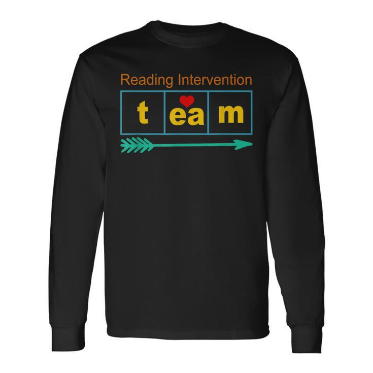 Reading Intervention Team Science Of Reading Teacher Squad Men Women Long Sleeve T-Shirt T-shirt Graphic Print