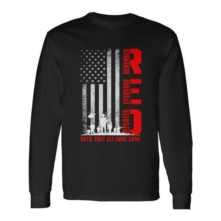 Red Friday Military Us Army Remember Erveryone Deployed Long Sleeve T-Shirt