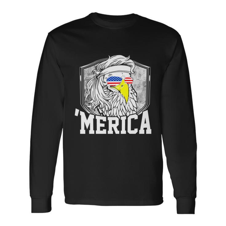 Redneck 4Th Of July Mullet Eagle Bald Eagle ‘Merica Cool Long Sleeve T-Shirt