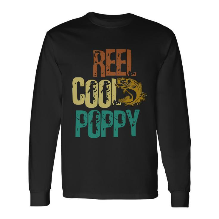 Reel Cool Poppy Vintage Fishing Long Sleeve T-Shirt