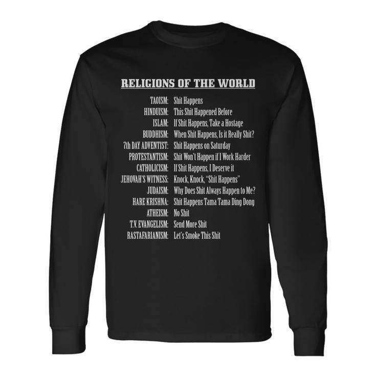 Religions Of The World Tshirt Long Sleeve T-Shirt