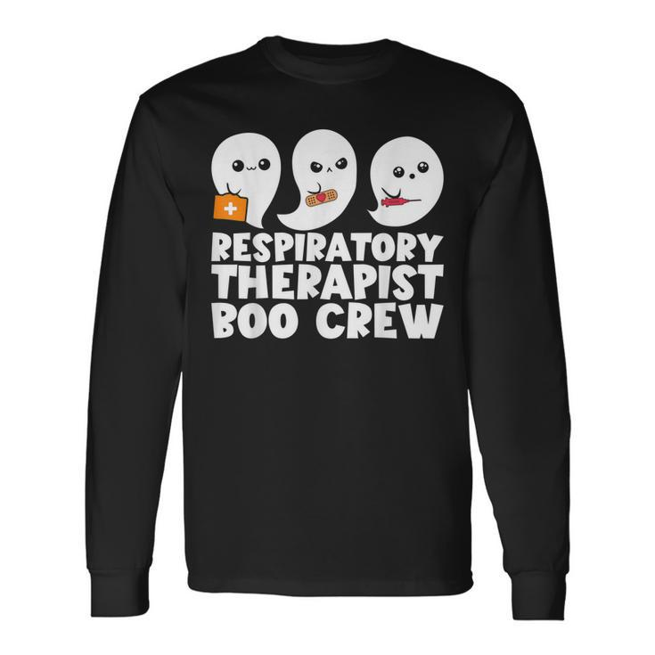 Respiratory Therapist Boo Crew Rt Halloween Ghost Long Sleeve T-Shirt
