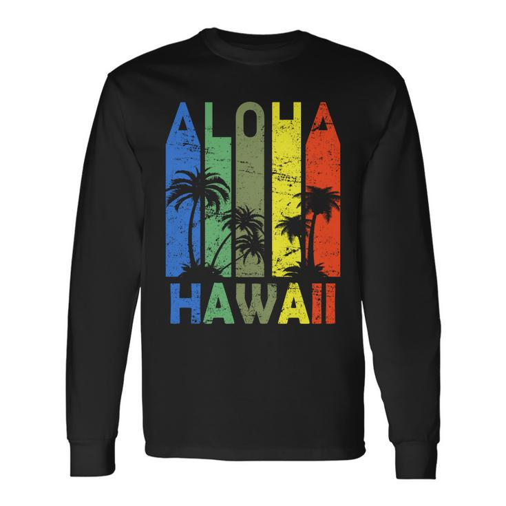 Retro Aloha Hawaii Logo Tshirt Long Sleeve T-Shirt