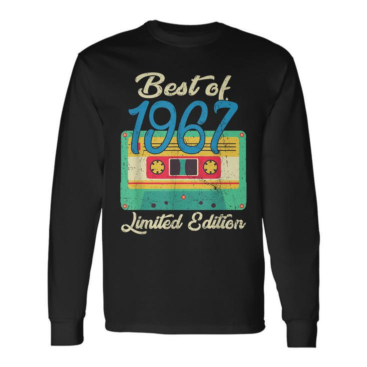 Retro Best Of 1967 Cassette Tape 55Th Birthday Decorations Men Women Long Sleeve T-Shirt T-shirt Graphic Print