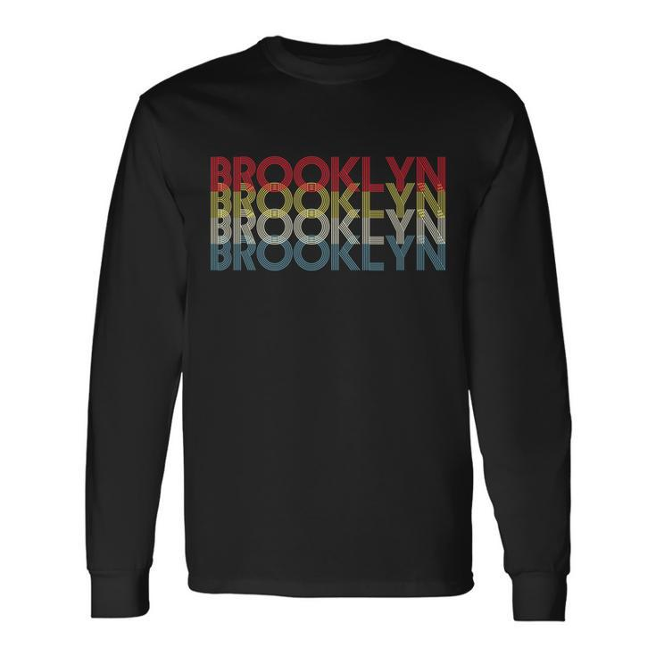 Retro Brooklyn Logo Tshirt Long Sleeve T-Shirt