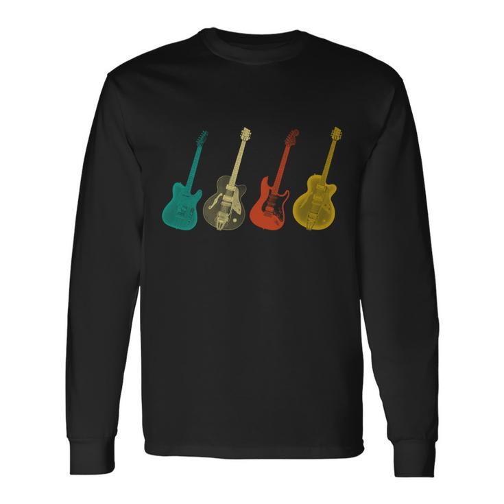 Retro Electric Guitar Long Sleeve T-Shirt