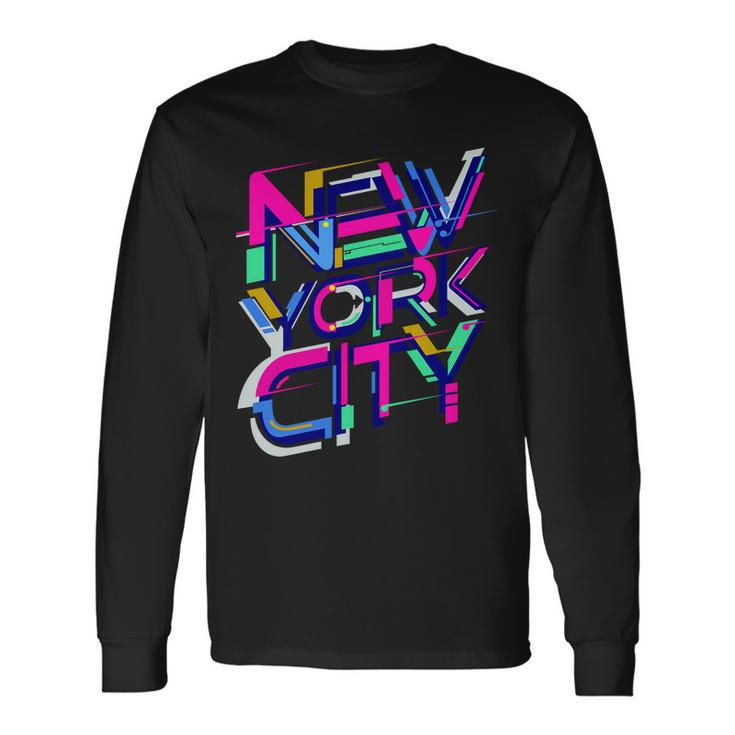 Retro New York City Long Sleeve T-Shirt