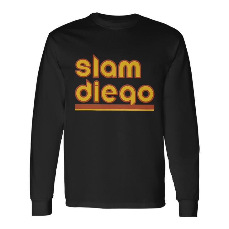 Retro Slam Diego Baseball San Fan Tshirt Long Sleeve T-Shirt