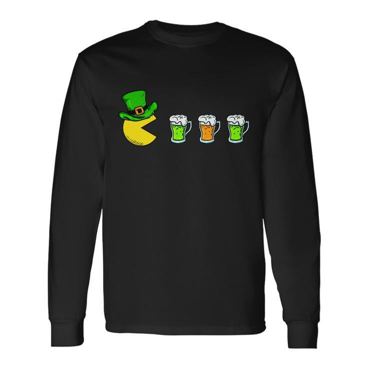 Retro St Patricks Day Drinking Game Tshirt Long Sleeve T-Shirt